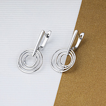 Серьги из серебра c бриллиантами