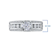 Кольцо из комбинированного золота с бриллиантами