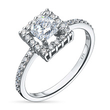 Кольцо из белого золота c бриллиантами