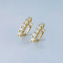 Серьги из желтого золота c бриллиантами