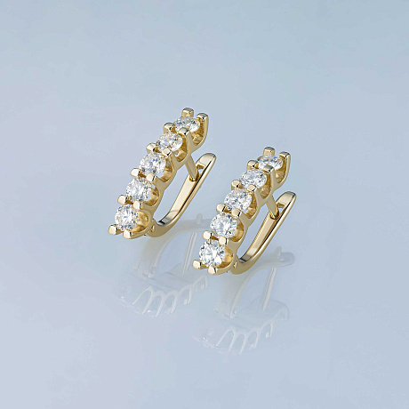 Серьги из желтого золота