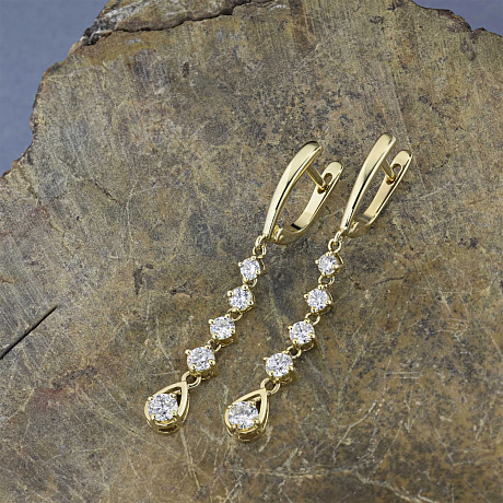 Серьги из желтого золота