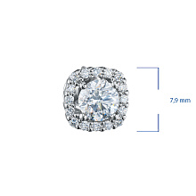 Пусеты из белого золота c бриллиантами