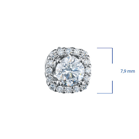 Пусеты из белого золота