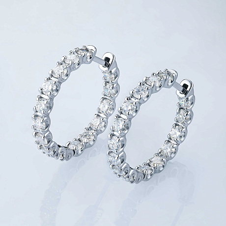 Серьги из белого золота