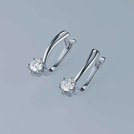 Серьги из белого золота