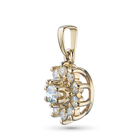 Классическая подвеска из желтого золота