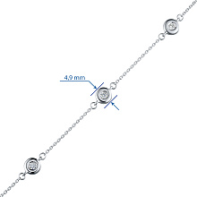 Браслет из белого золота c бриллиантами