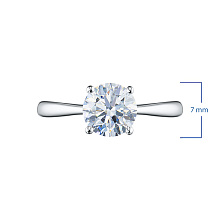 Помолвочное кольцо из белого золота с бриллиантом