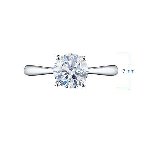 Помолвочное кольцо из белого золота