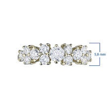 Кольцо из комбинированного золота с бриллиантами