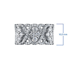 Кольцо из белого золота c бриллиантами