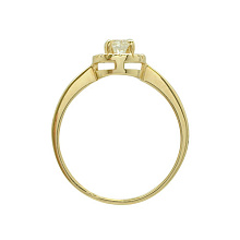 Кольцо из комбинированного золота с бриллиантами