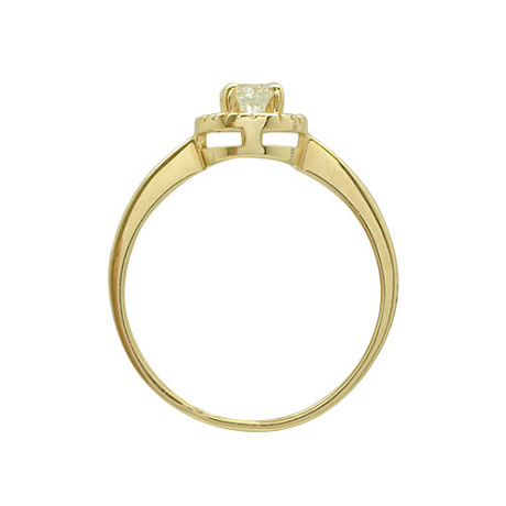 Кольцо из комбинированного золота с бриллиантами