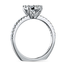 Кольцо из белого золота c бриллиантами