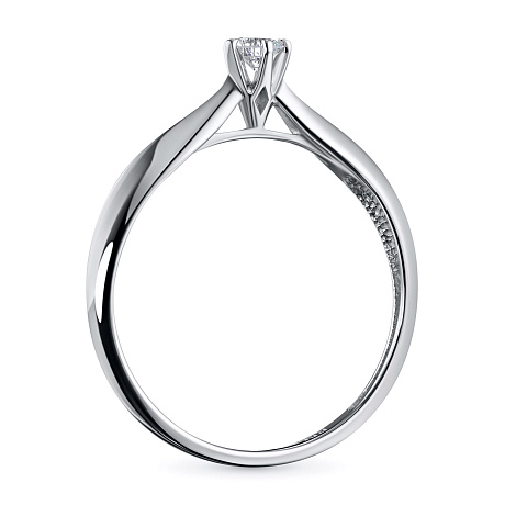 Помолвочное кольцо из белого золота с бриллиантом