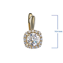 Серьги из желтого золота c бриллиантами