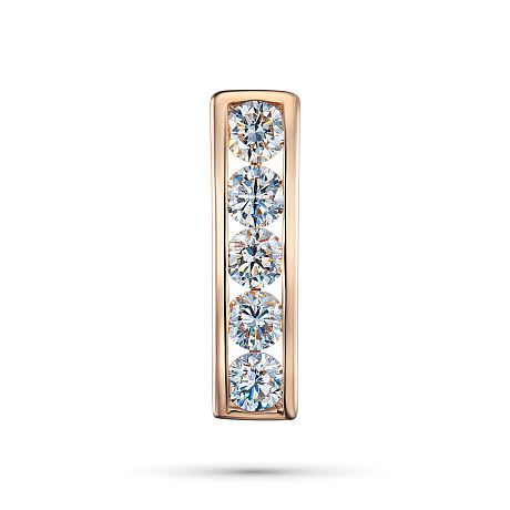 Классическая подвеска из красного золота