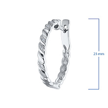 Серьги из белого золота с бриллиантами