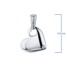 Подвеска из серебра с бриллиантом