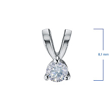 Подвеска из белого золота с бриллиантом