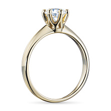 Кольцо из желтого золота с бриллиантом