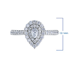 Кольцо из белого золота c бриллиантами