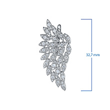 Серьги из белого золота c бриллиантами