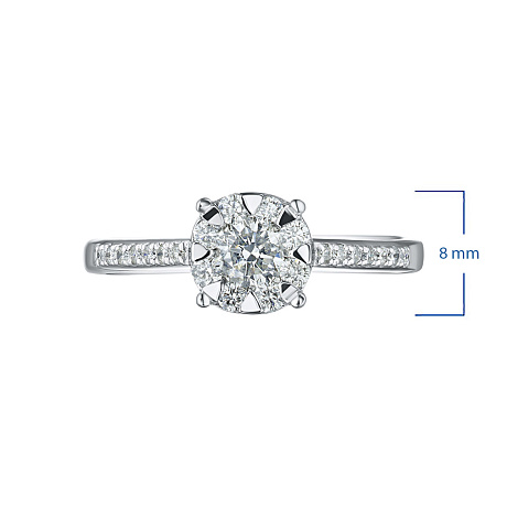 Кольцо из комбинированного золота с бриллиантами