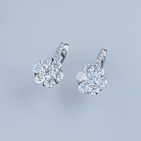 Серьги из белого золота