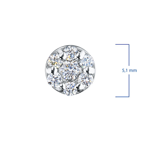 Подвеска из комбинированного золота с бриллиантами