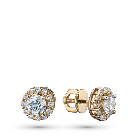 Пусеты из желтого золота