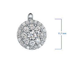 Серьги из белого золота c бриллиантами