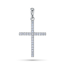 Подвеска из серебра c бриллиантами