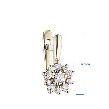 Серьги из желтого золота с бриллиантами