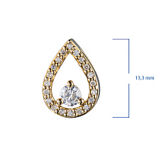 Классическая подвеска из желтого золота c бриллиантами