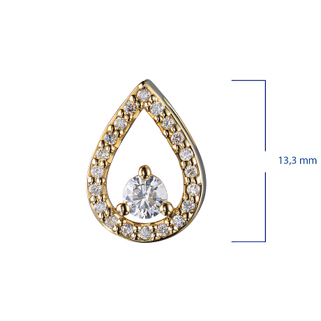 Классическая подвеска из желтого золота