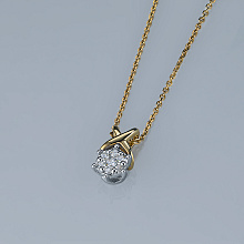 Подвеска из комбинированного золота c бриллиантами