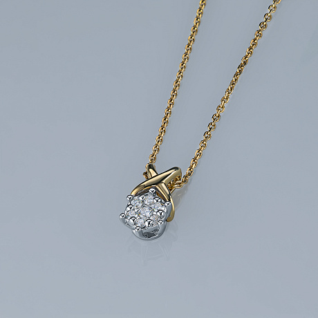 Подвеска из комбинированного золота