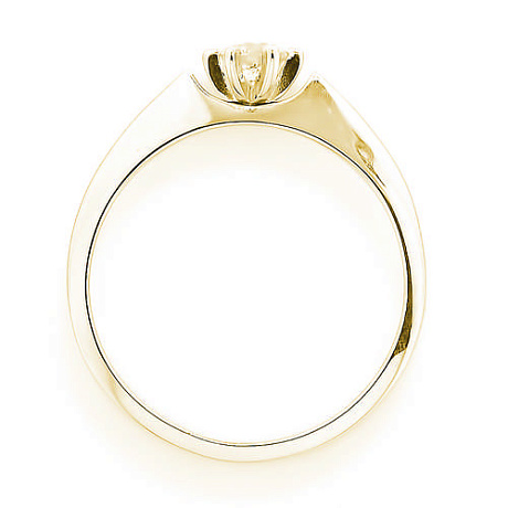 Кольцо из желтого золота с бриллиантом