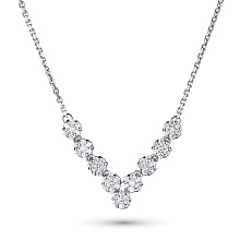Колье из белого золота c бриллиантами выращенными