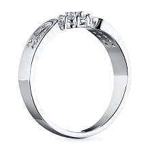 Кольцо из белого золота c бриллиантами