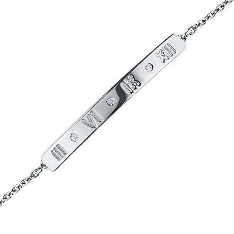 Браслет из серебра с бриллиантами