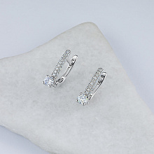 Серьги из комбинированного золота с бриллиантами