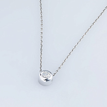 Подвеска из белого золота с бриллиантом