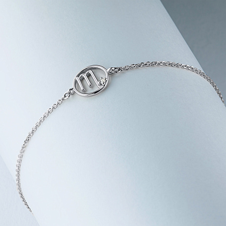 Браслет из комбинированного золота с бриллиантом