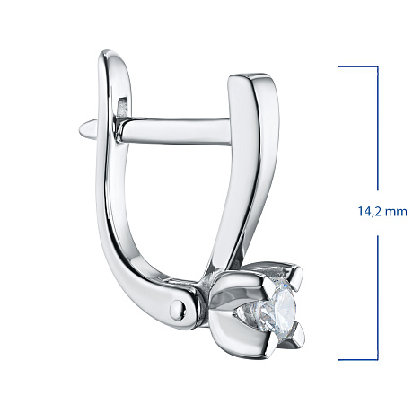 Серьги из белого золота с бриллиантами