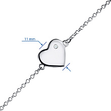 Браслет из белого золота с бриллиантом