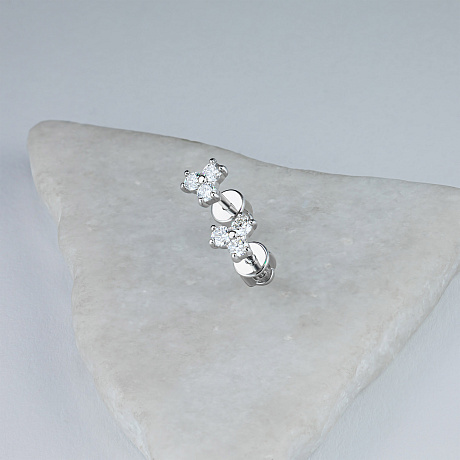 Пусеты из белого золота