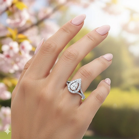 Кольцо из белого золота